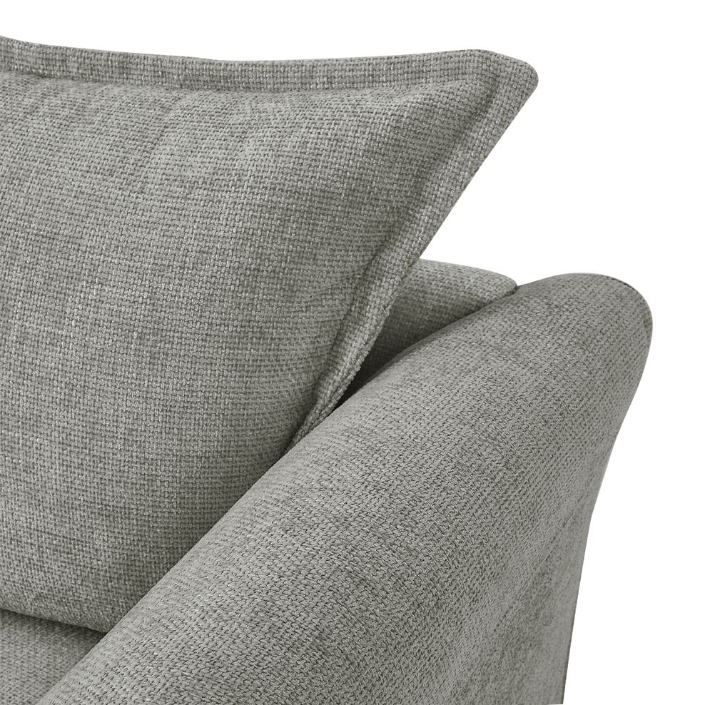 Ashby 3 Seater Pillow Back Sofa in Platinum fabric 7