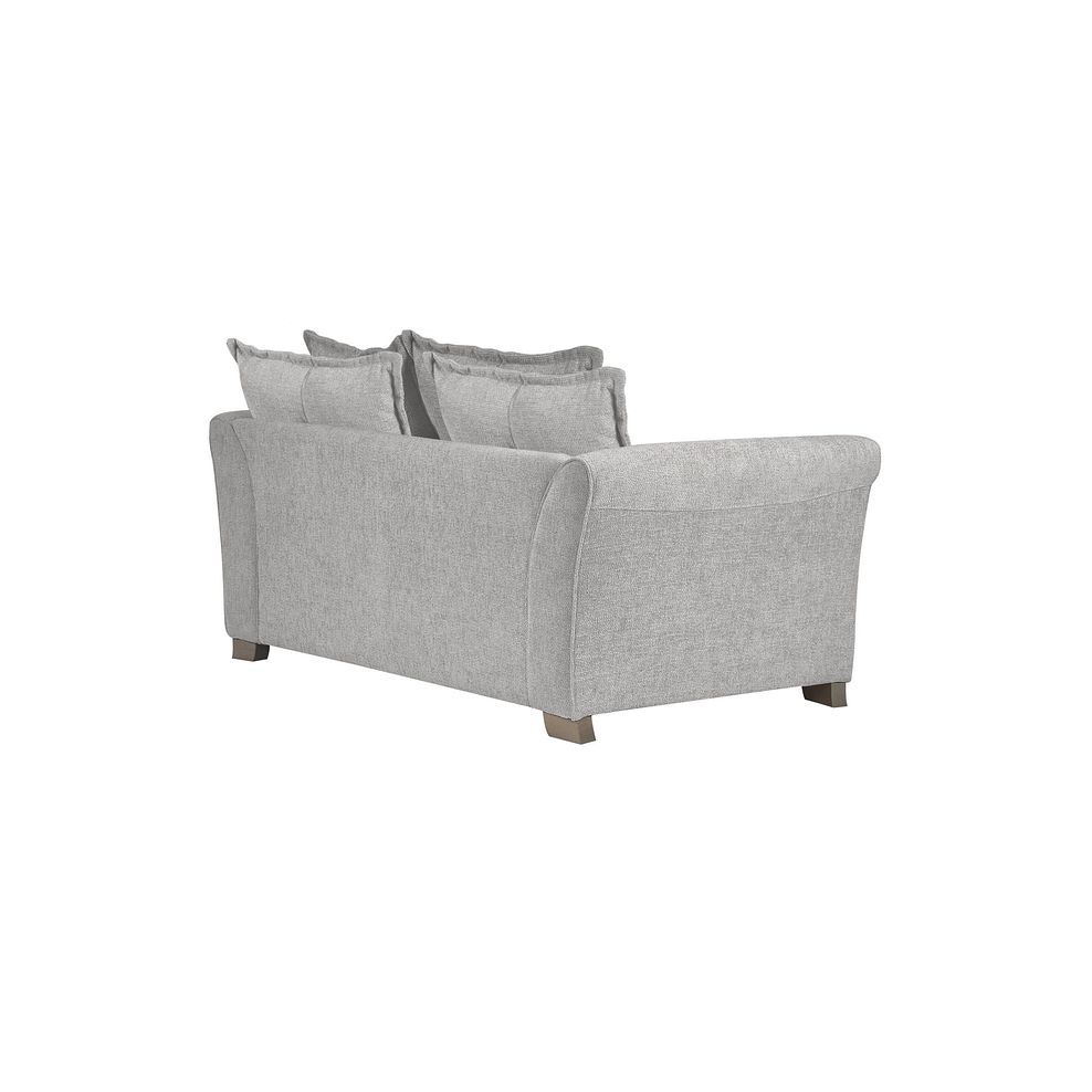 Ashby 3 Seater Pillow Back Sofa in Silver fabric 3