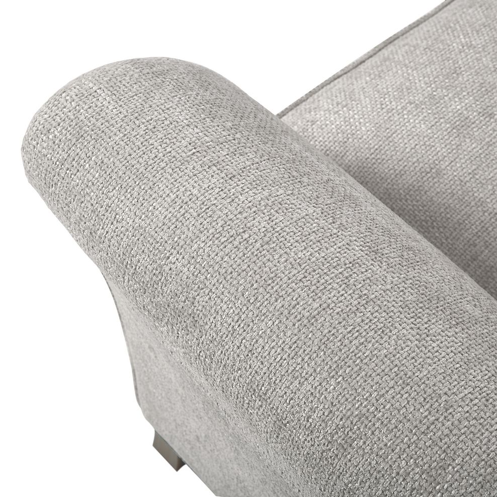 Ashby 3 Seater Pillow Back Sofa in Silver fabric 6