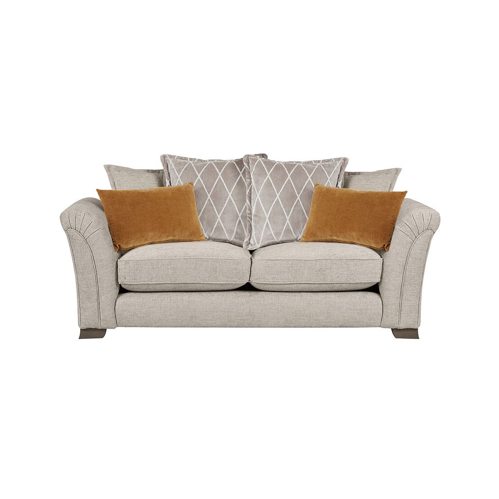 Ashby 3 Seater Pillow Back Sofa in Stone fabric 2