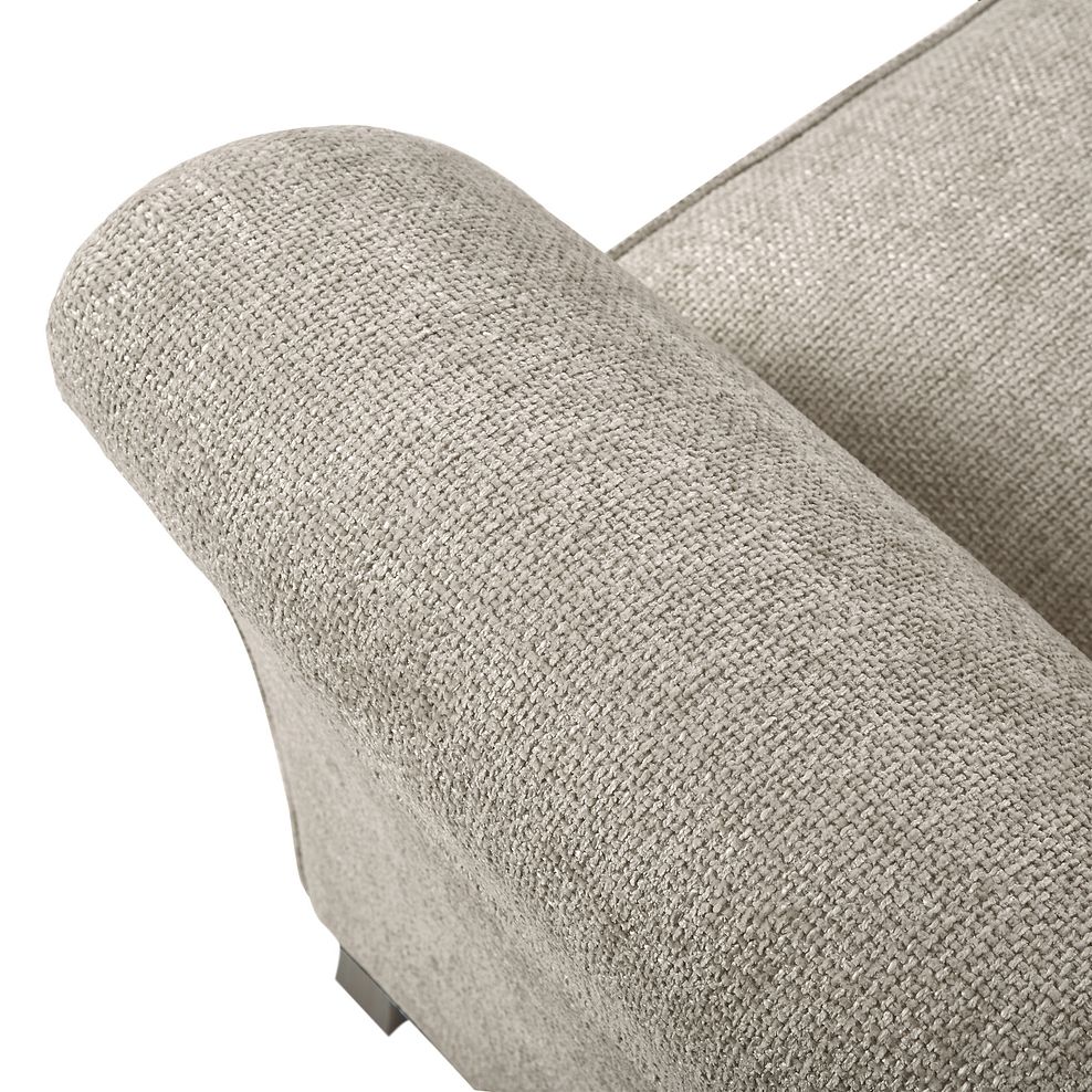 Ashby 3 Seater Pillow Back Sofa in Stone fabric 6