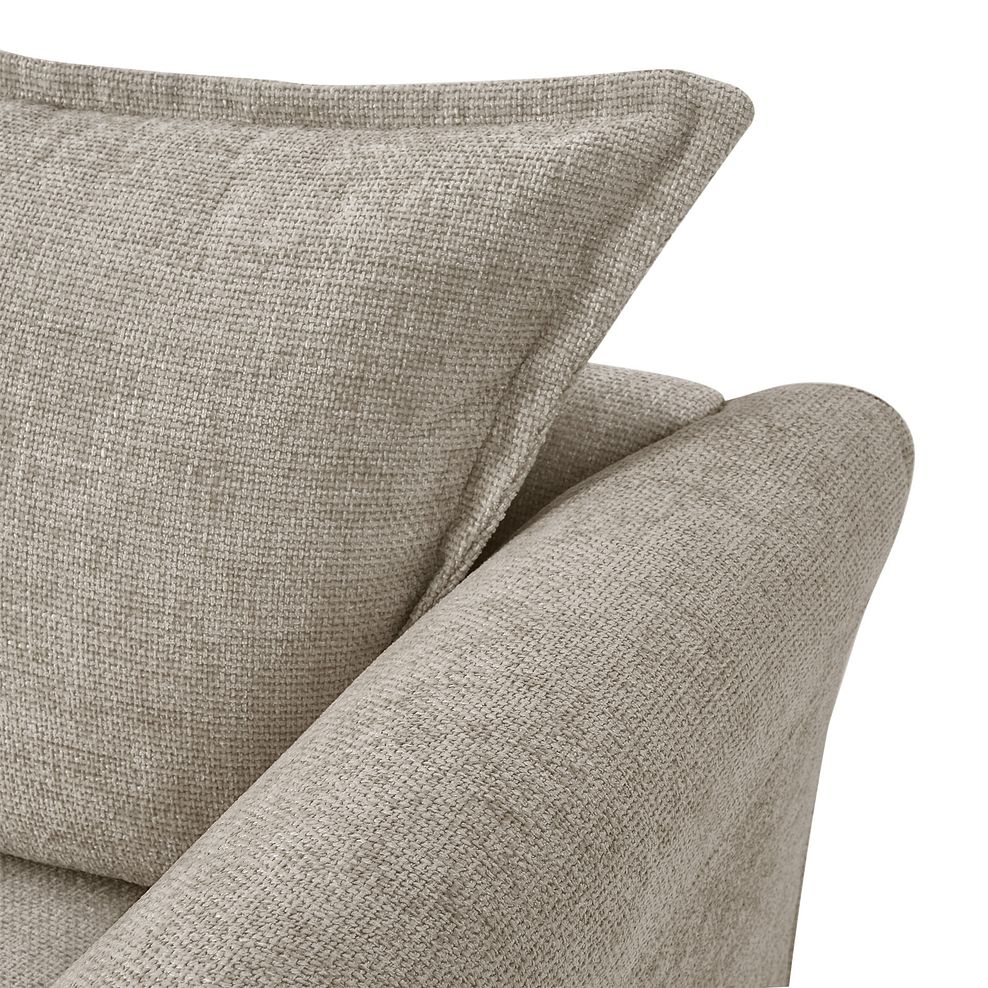 Ashby 3 Seater Pillow Back Sofa in Stone fabric 7