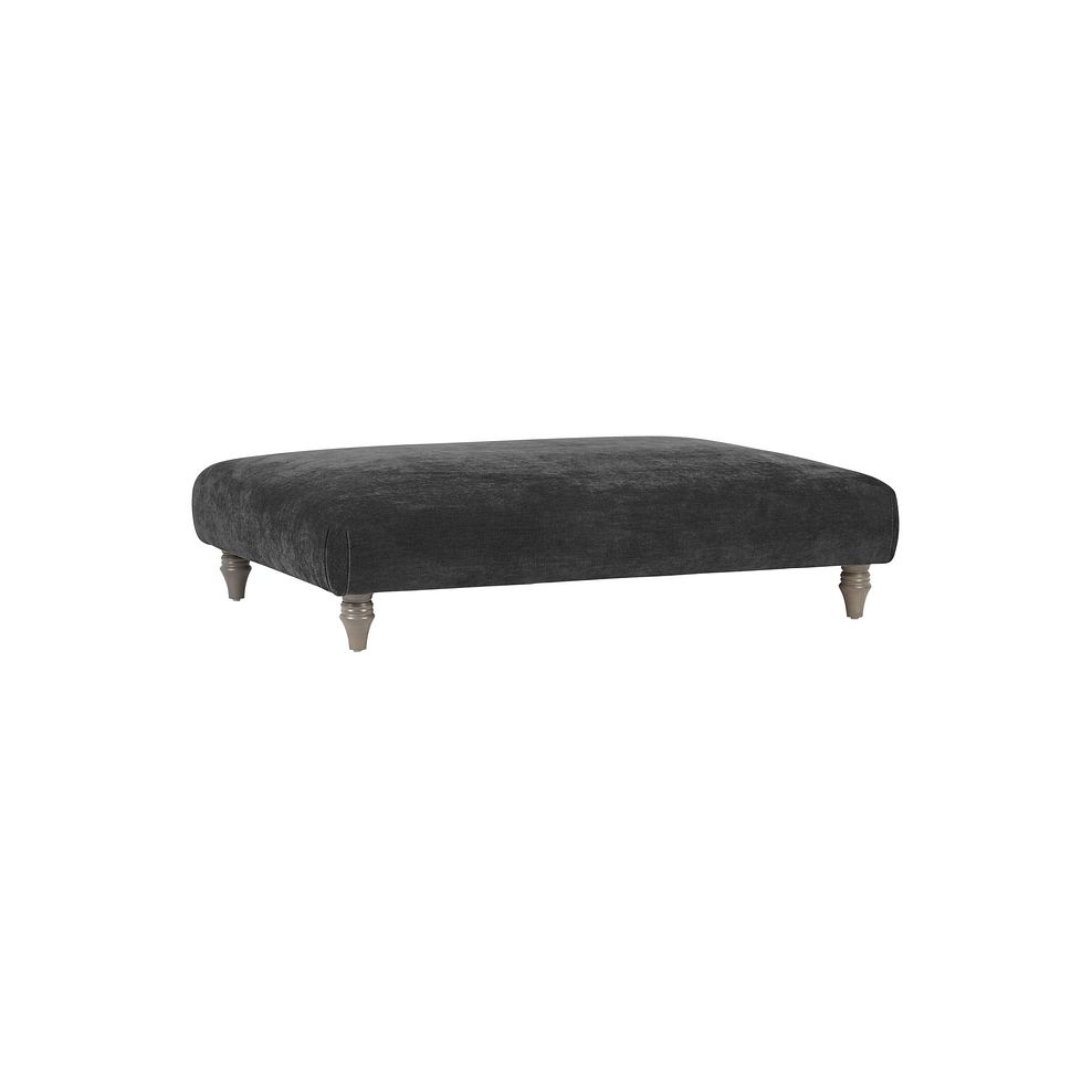 Ashby Footstool in Anthracite fabric 1