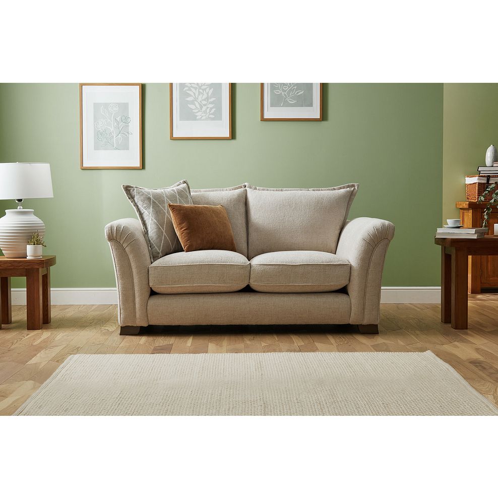 Ashby 2 Seater High Back Sofa in Cream fabric 2