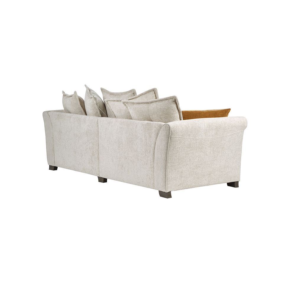 Ashby 4 Seater Pillow Back Sofa in Cream fabric 5