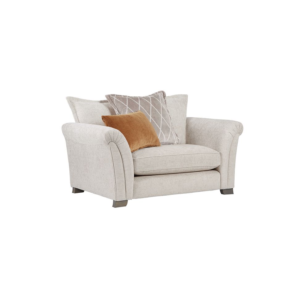 Ashby Pillow Back Loveseat in Cream fabric