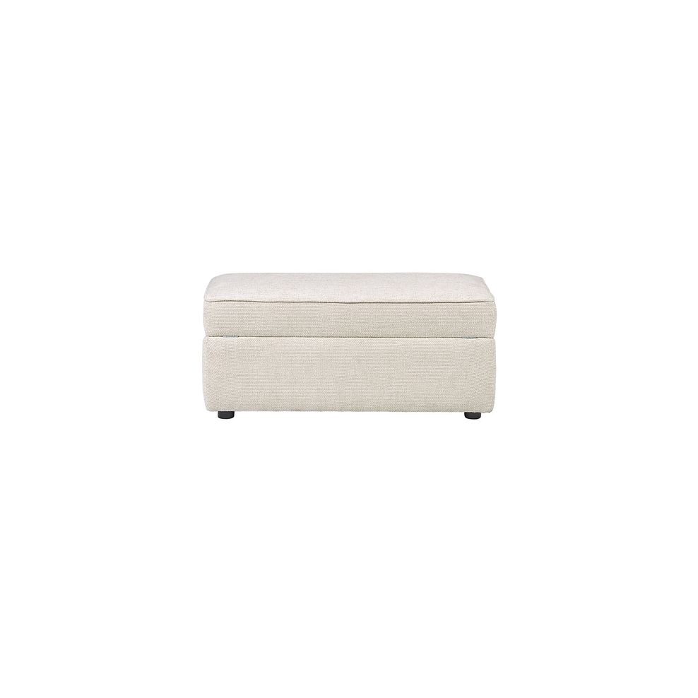 Ashby Storage Footstool in Cream fabric 7