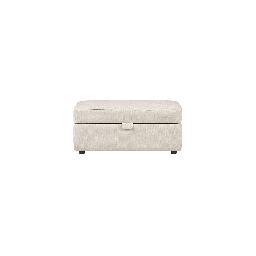 Ashby Storage Footstool in Cream fabric 4