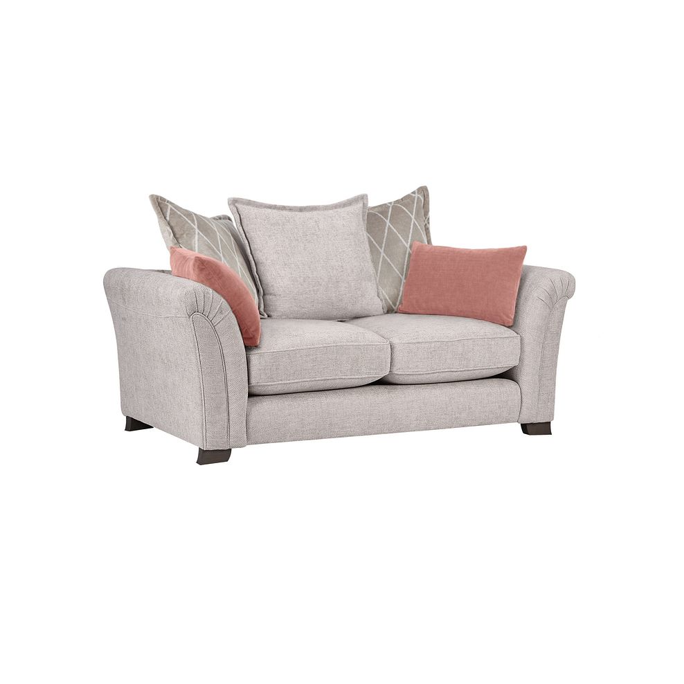 Ashby 2 Seater Pillow Back Sofa in Ivory fabric 1