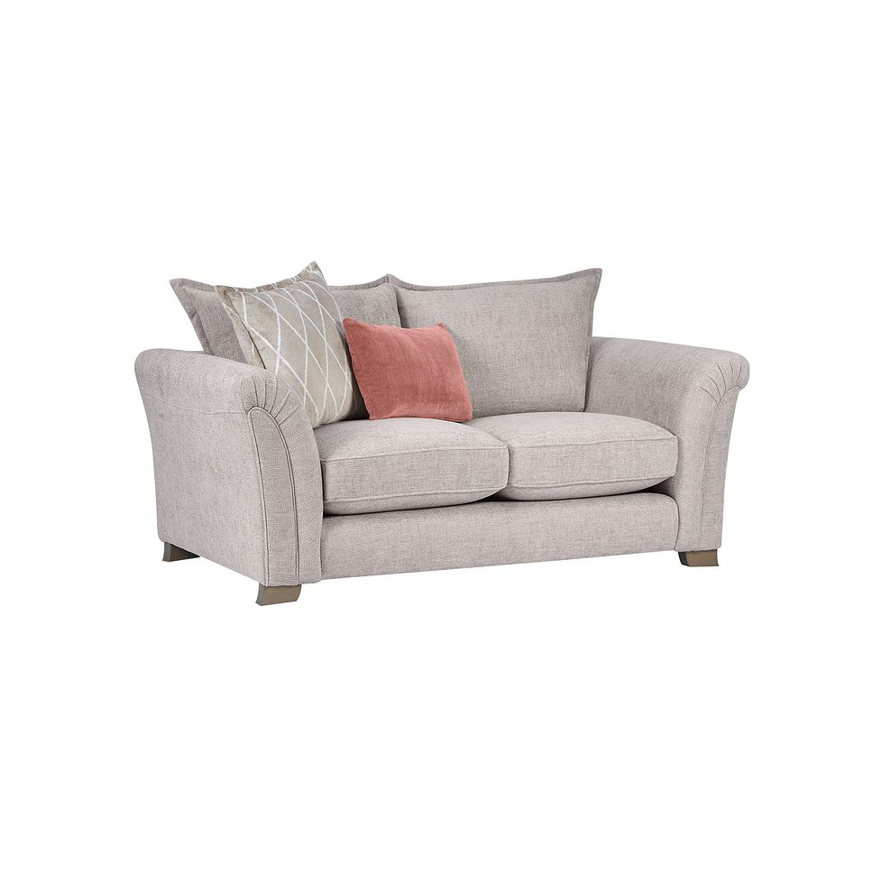 Ashby 2 Seater High Back Sofa in Ivory fabric
