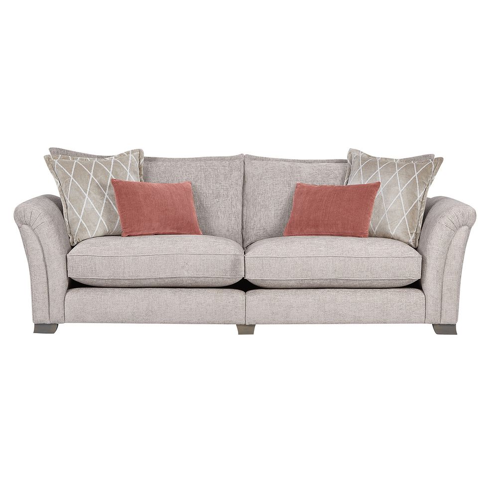 Ashby 4 Seater High Back Sofa in Ivory fabric 2