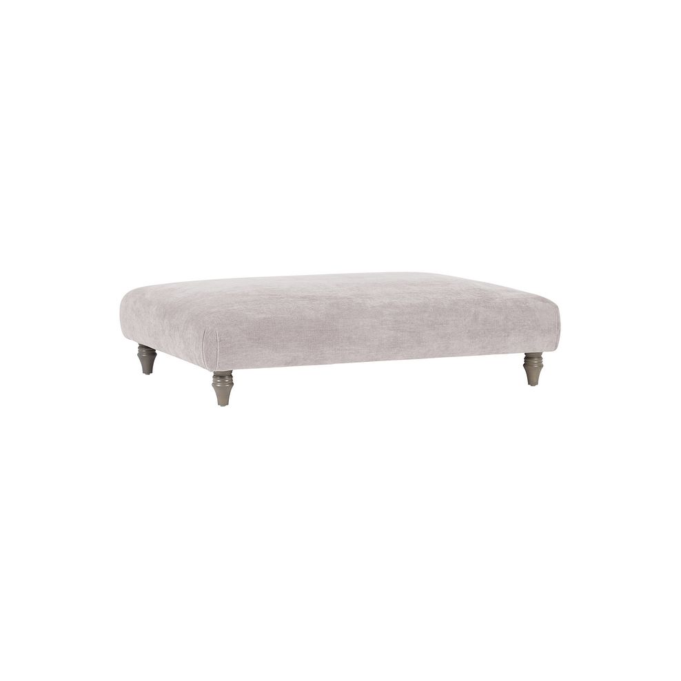 Ashby Footstool in Ivory fabric 1
