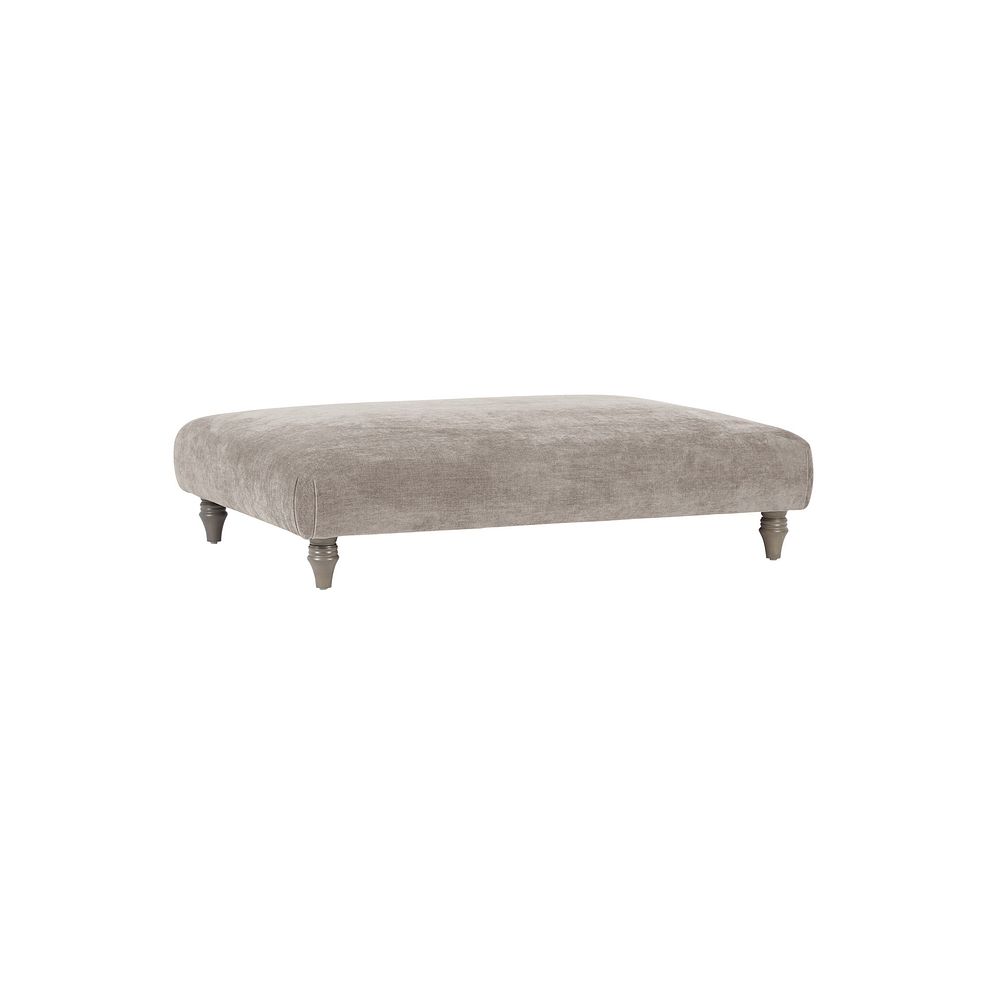 Ashby Footstool in Linen fabric Thumbnail 1