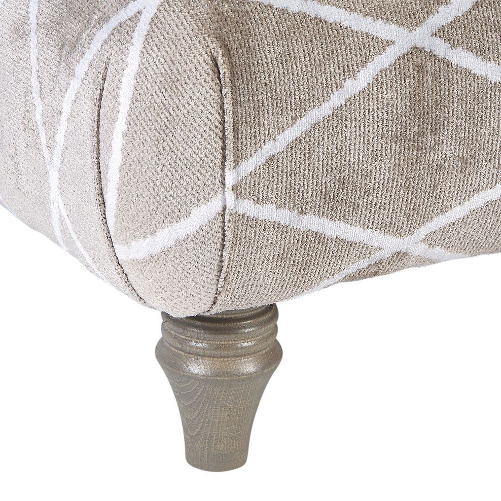 Ashby Footstool in Natural Fabric 6