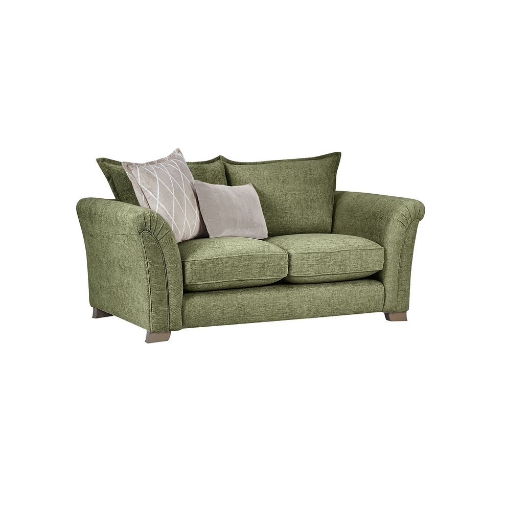Ashby 2 Seater High Back Sofa in Olive fabric 1