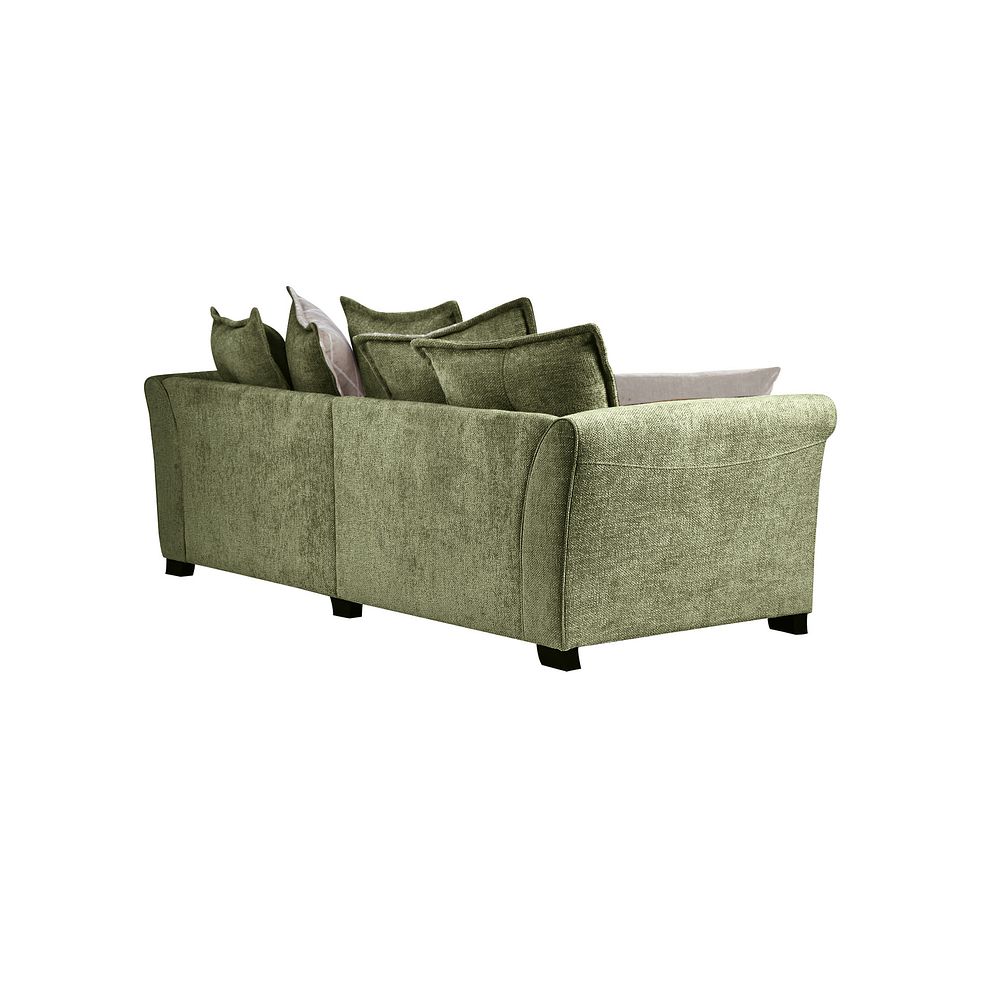 Ashby 4 Seater Pillow Back Sofa in Olive fabric 3