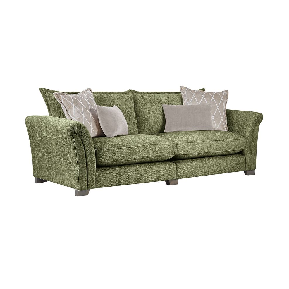 Ashby 4 Seater High Back Sofa in Olive fabric 1