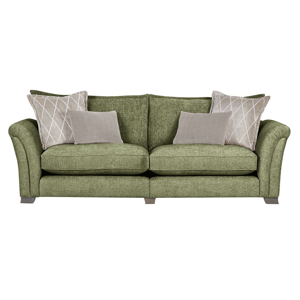 Ashby 4 Seater High Back Sofa in Olive fabric 2