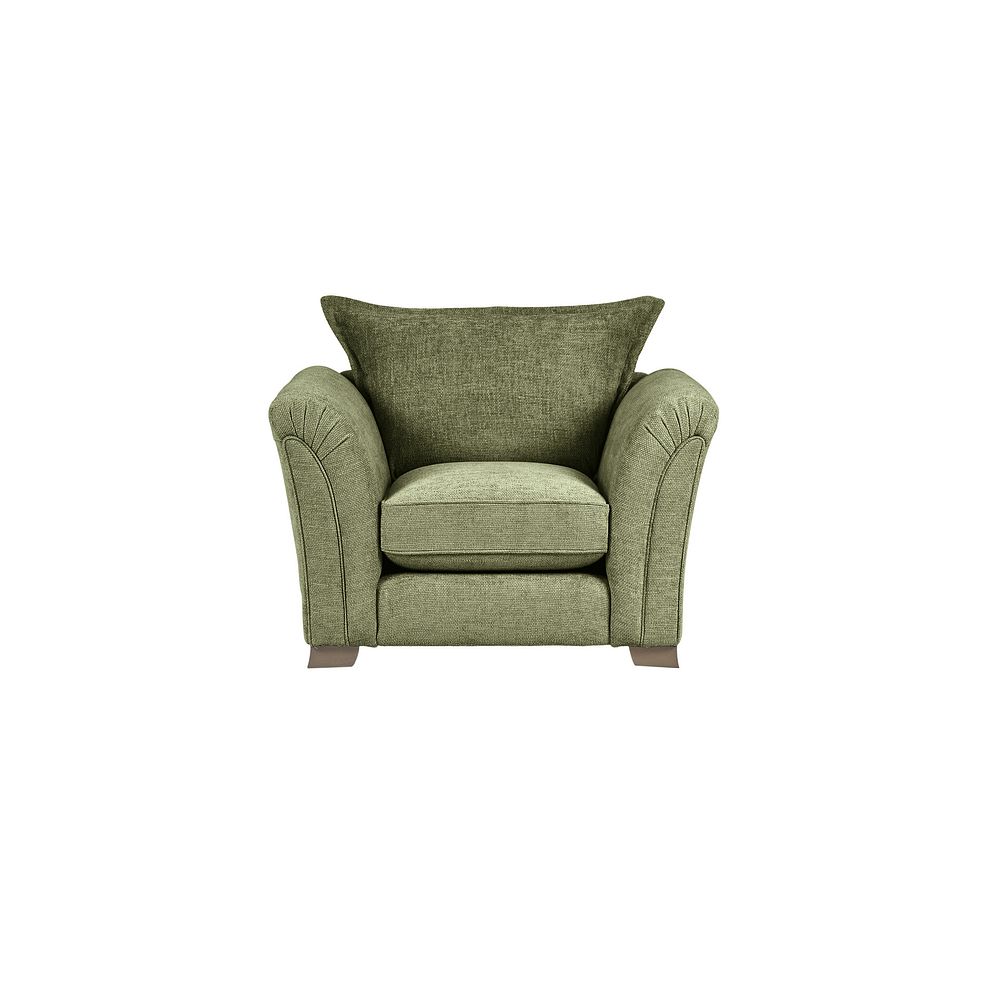 Ashby Armchair in Olive fabric 2