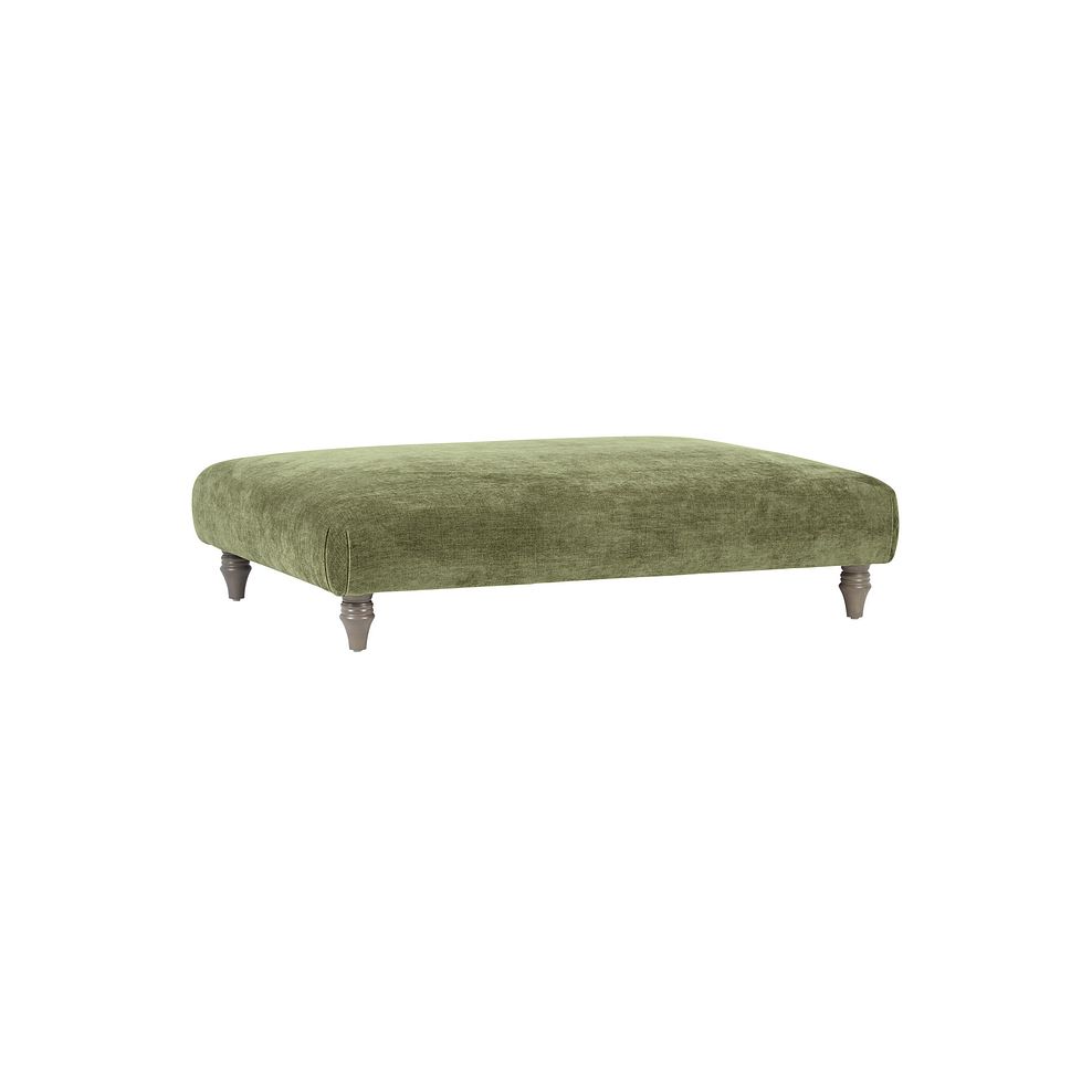Ashby Footstool in Olive fabric 1