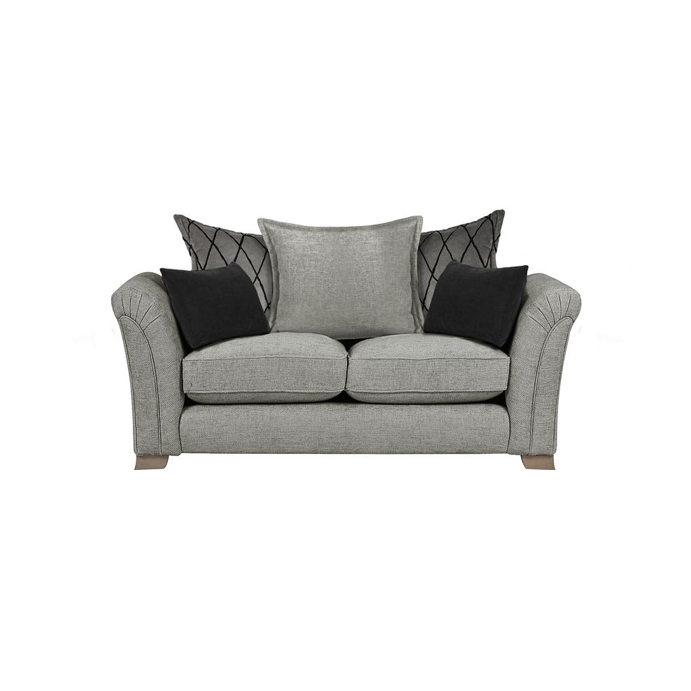 Ashby 2 Seater Pillow Back Sofa in Platinum fabric 2