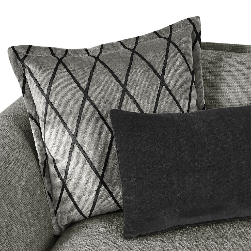 Ashby 2 Seater Pillow Back Sofa in Platinum fabric 8
