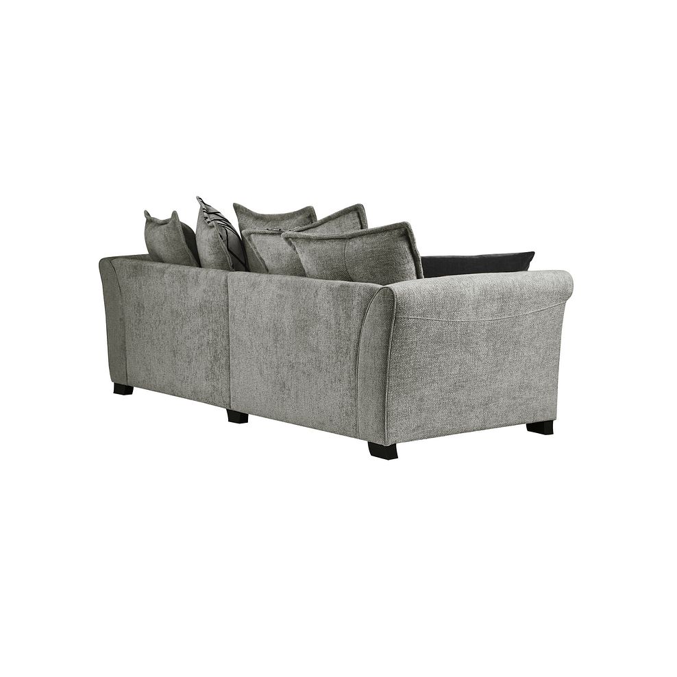 Ashby 4 Seater Pillow Back Sofa in Platinum fabric 3