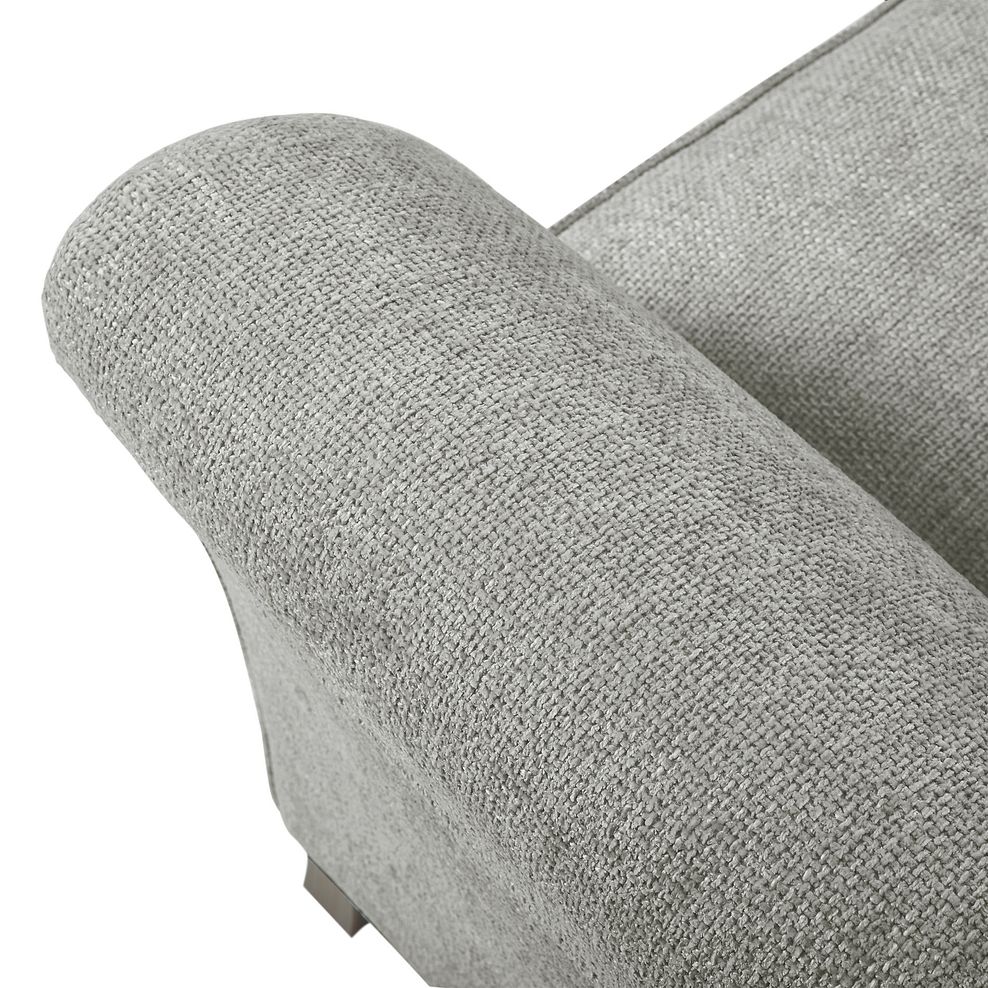 Ashby 4 Seater Pillow Back Sofa in Platinum fabric 6