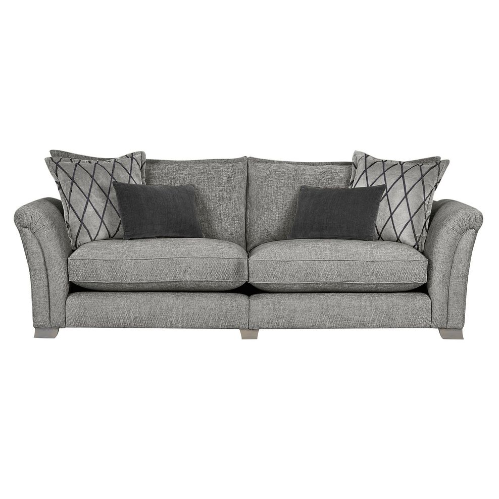 Ashby 4 Seater High Back Sofa in Platinum fabric 2