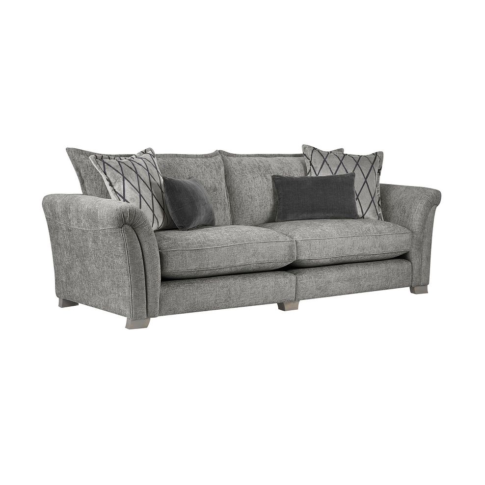 Ashby 4 Seater High Back Sofa in Platinum fabric 1