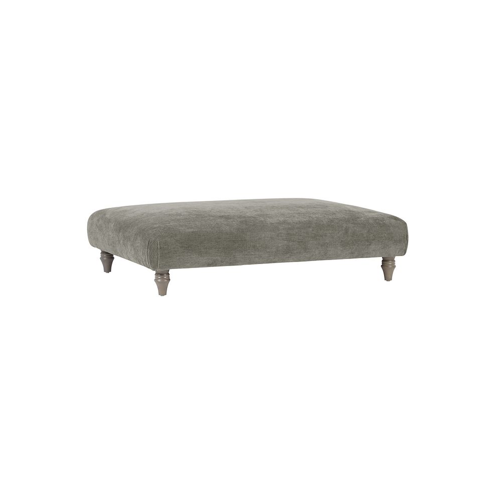 Ashby Footstool in Platinum fabric 1