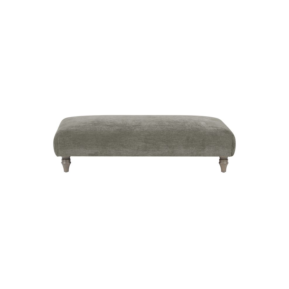 Ashby Footstool in Platinum fabric 2