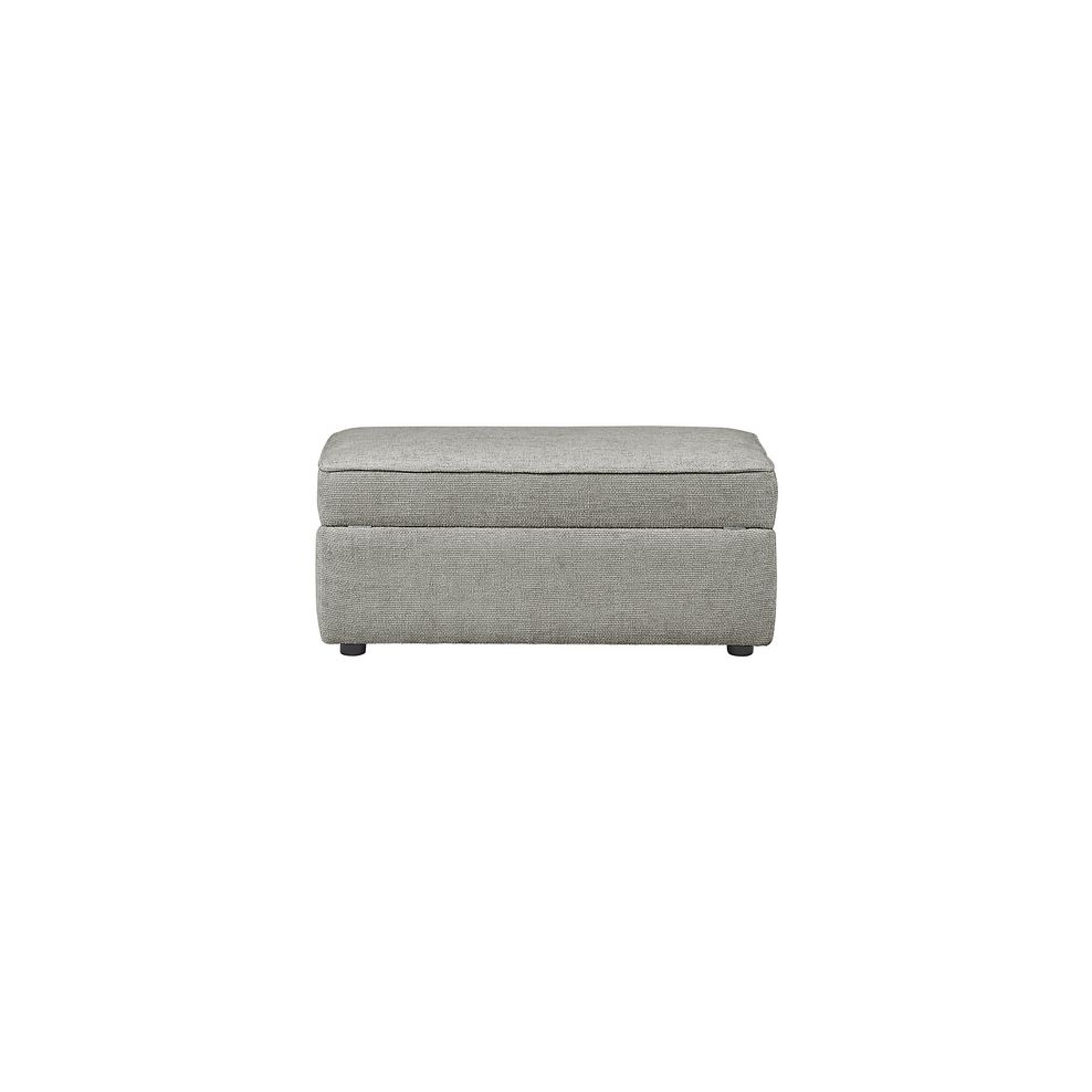 Ashby Storage Footstool in Platinum fabric 5