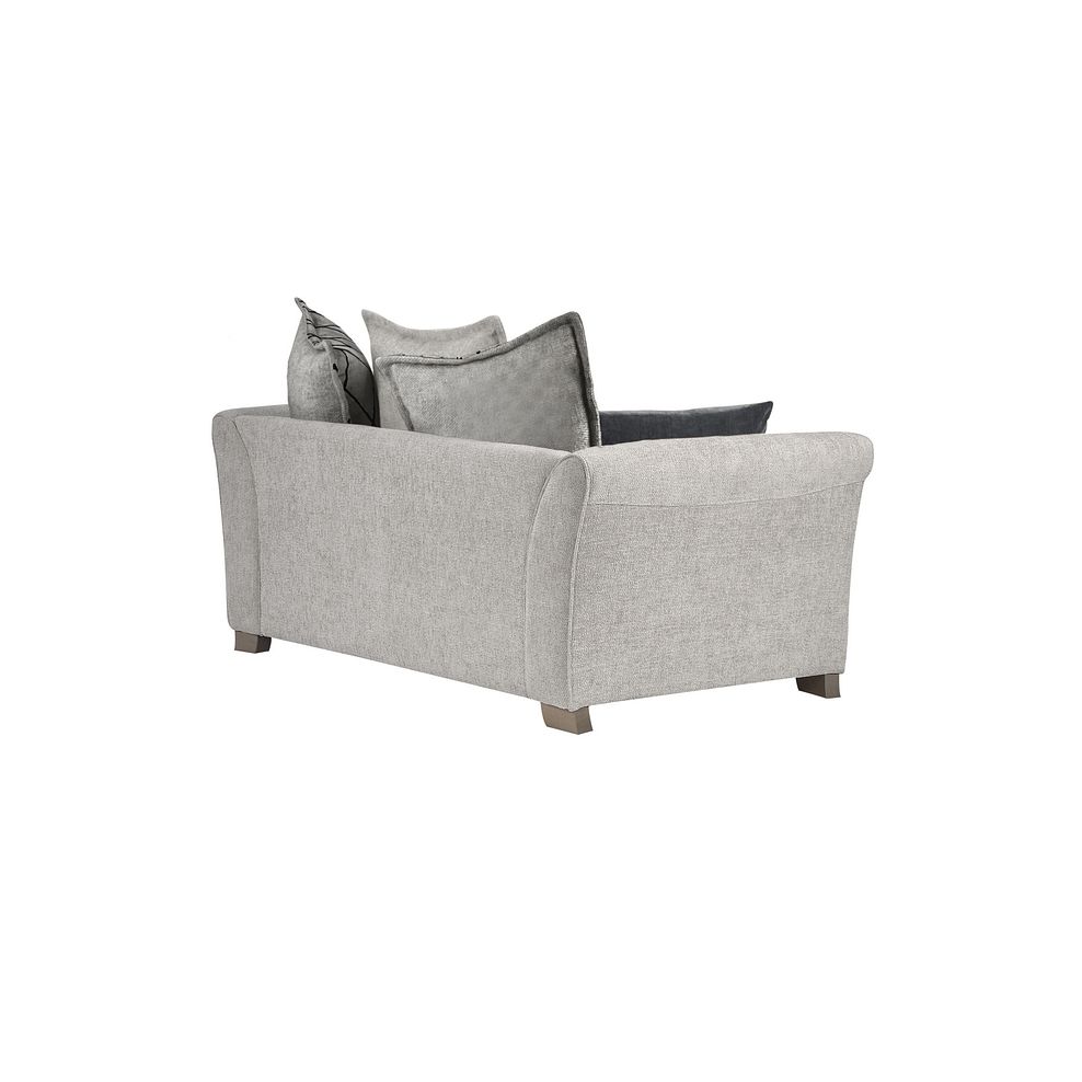 Ashby 2 Seater Pillow Back Sofa in Silver fabric 3