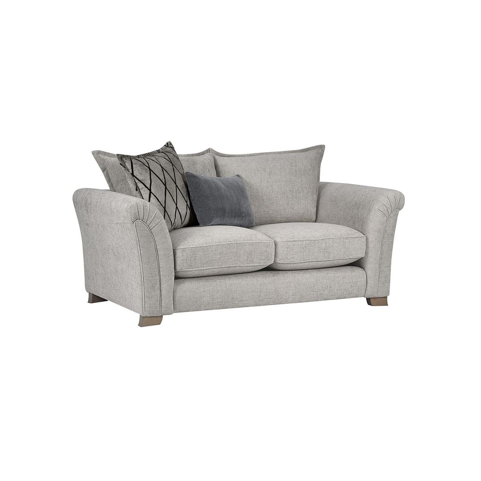 Ashby 2 Seater High Back Sofa in Silver fabric 1