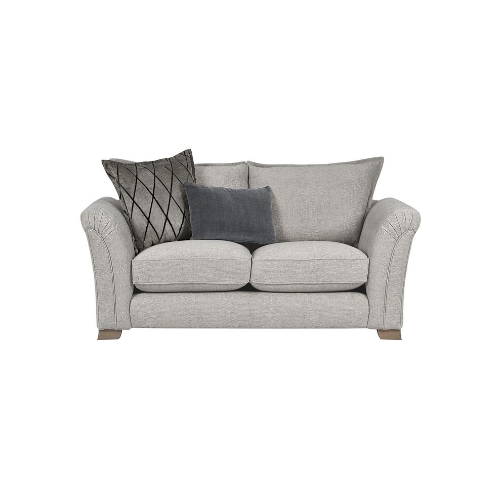 Ashby 2 Seater High Back Sofa in Silver fabric 2