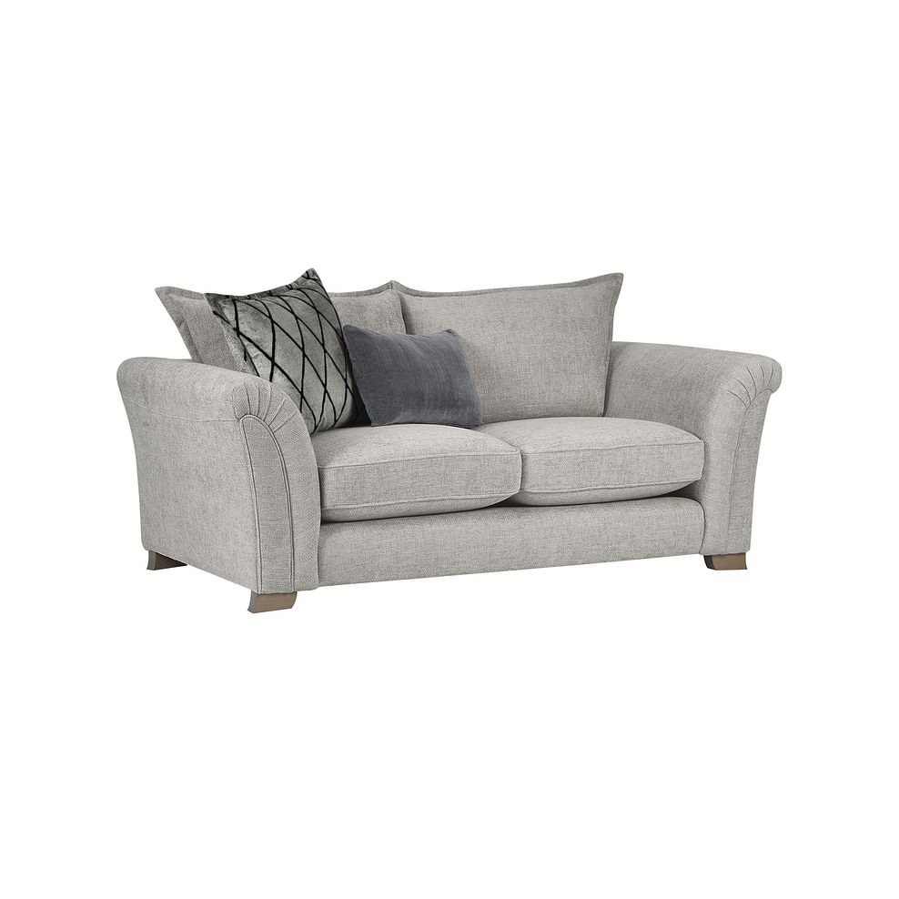 Ashby 3 Seater High Back Sofa in Silver fabric 1