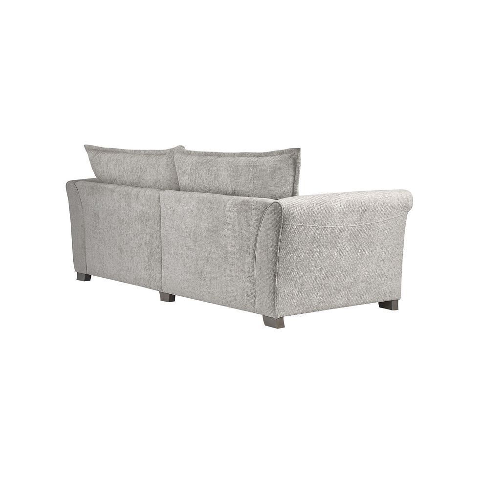Ashby 4 Seater High Back Sofa in Silver fabric 3