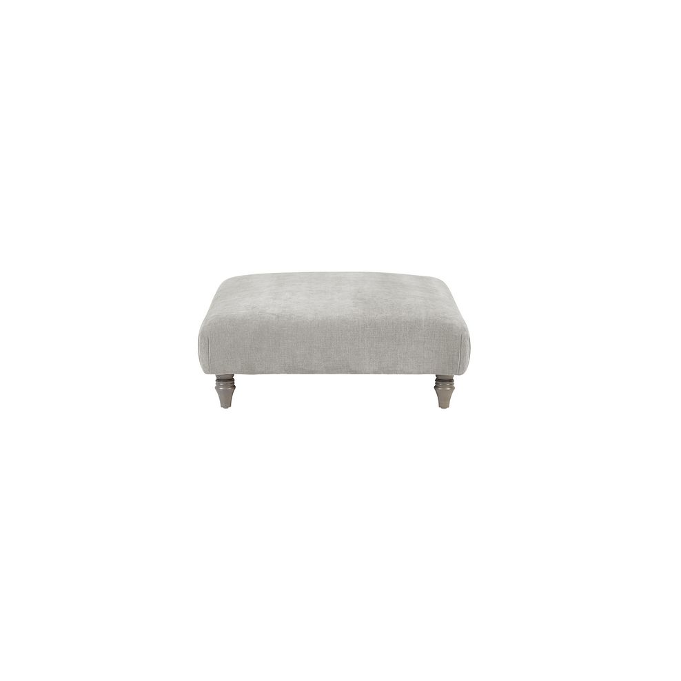 Ashby Footstool in Silver fabric 3