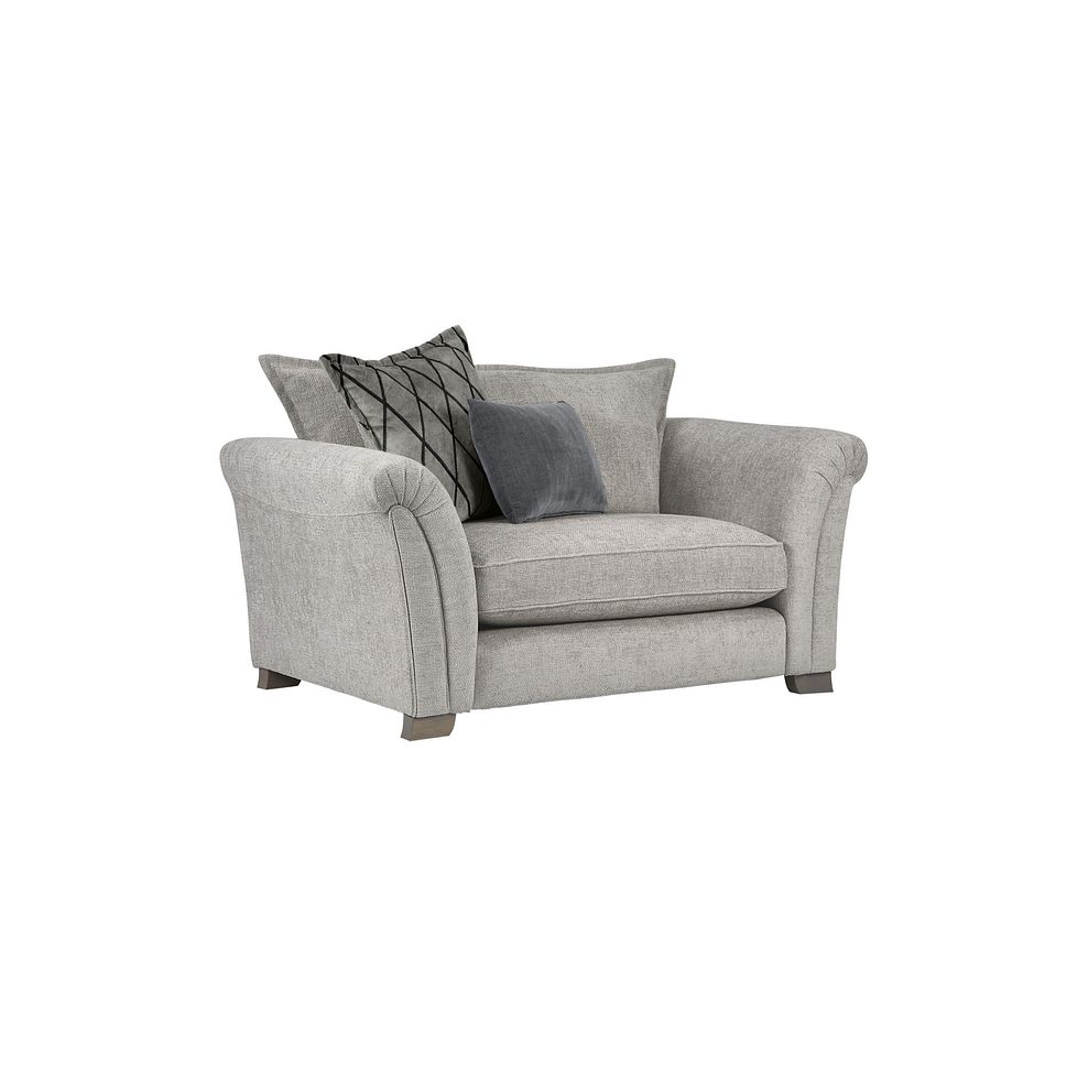 Ashby High Back Loveseat in Silver fabric 1