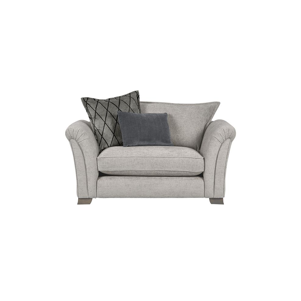Ashby High Back Loveseat in Silver fabric 2