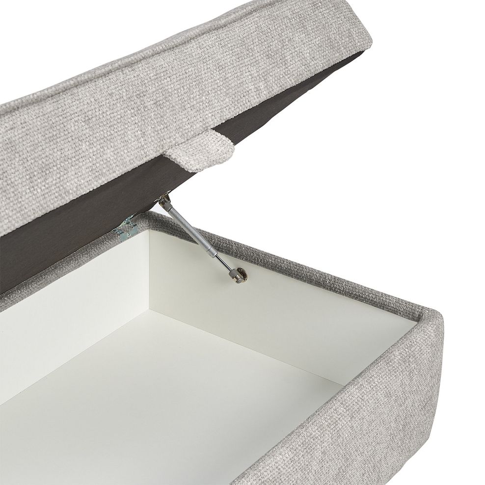 Ashby Storage Footstool in Silver fabric 6