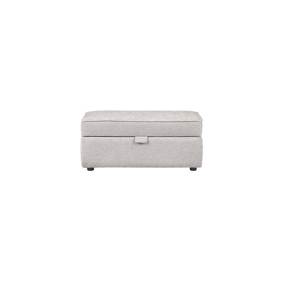 Ashby Storage Footstool in Silver fabric 2