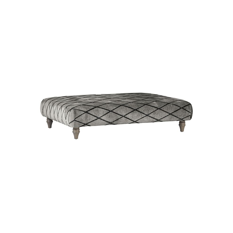 Ashby Footstool in Smoke Fabric 1