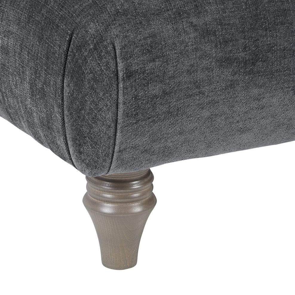 Ashby Footstool in Steel fabric 4