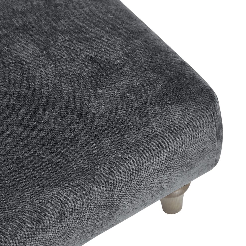 Ashby Footstool in Steel fabric 5