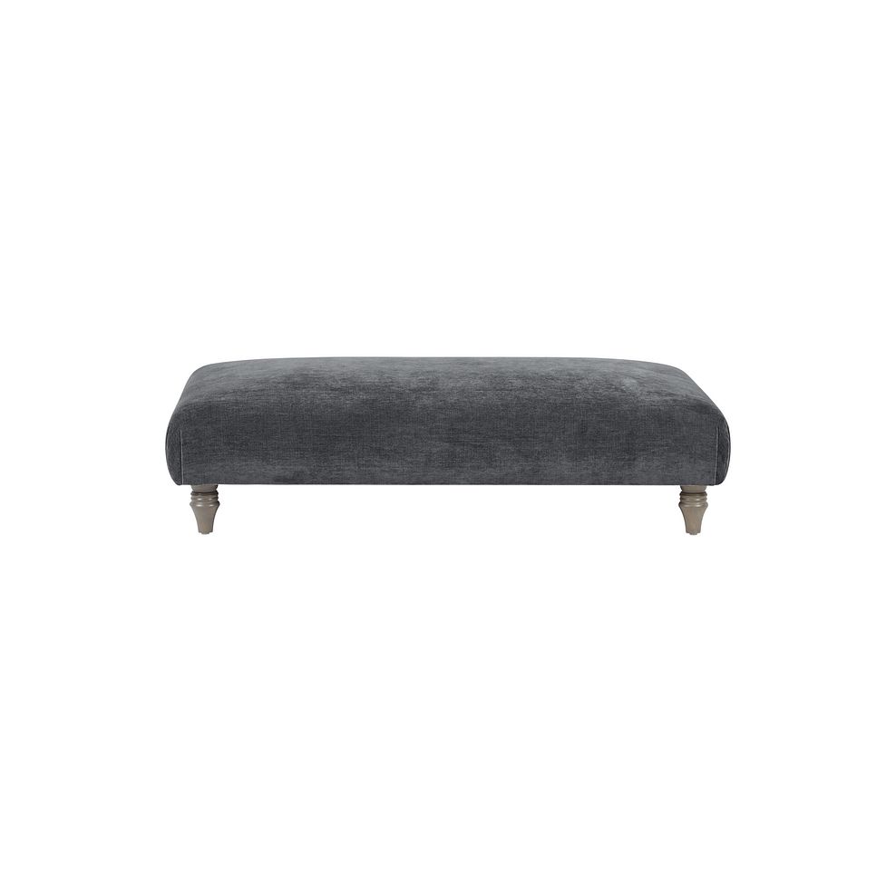 Ashby Footstool in Steel fabric 2