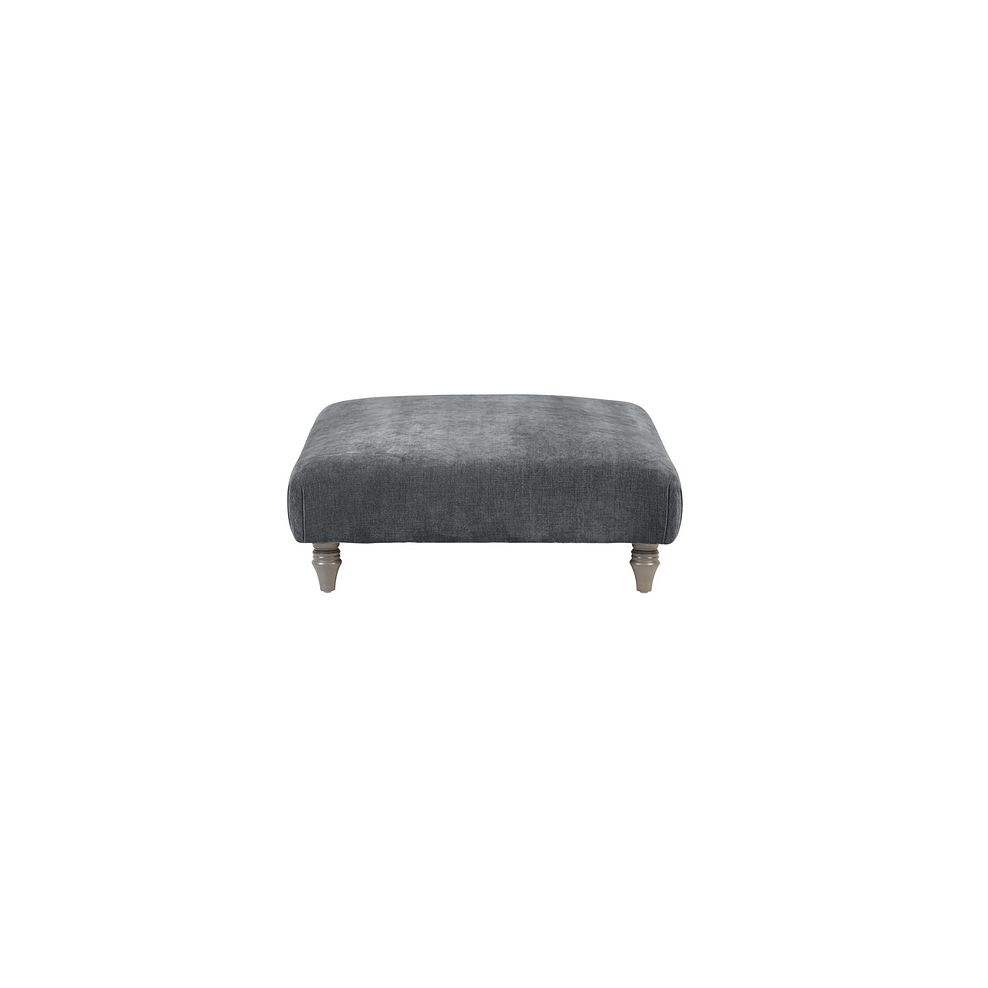 Ashby Footstool in Steel fabric 3