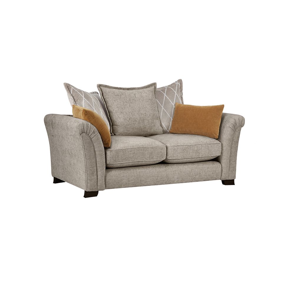 Ashby 2 Seater Pillow Back Sofa in Stone fabric 1