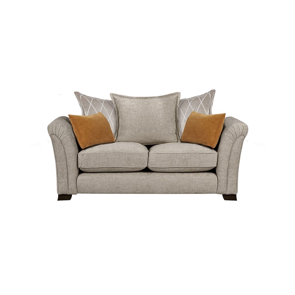 Ashby 2 Seater Pillow Back Sofa in Stone fabric 2